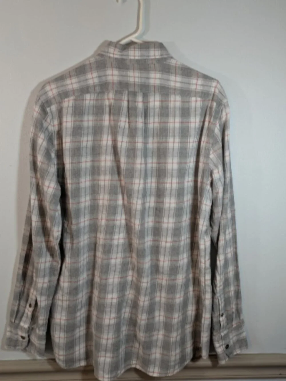 J.Crew Men's Medium Slim Gray Plaid Flannel Long Sleeve Reimagined By J Crew